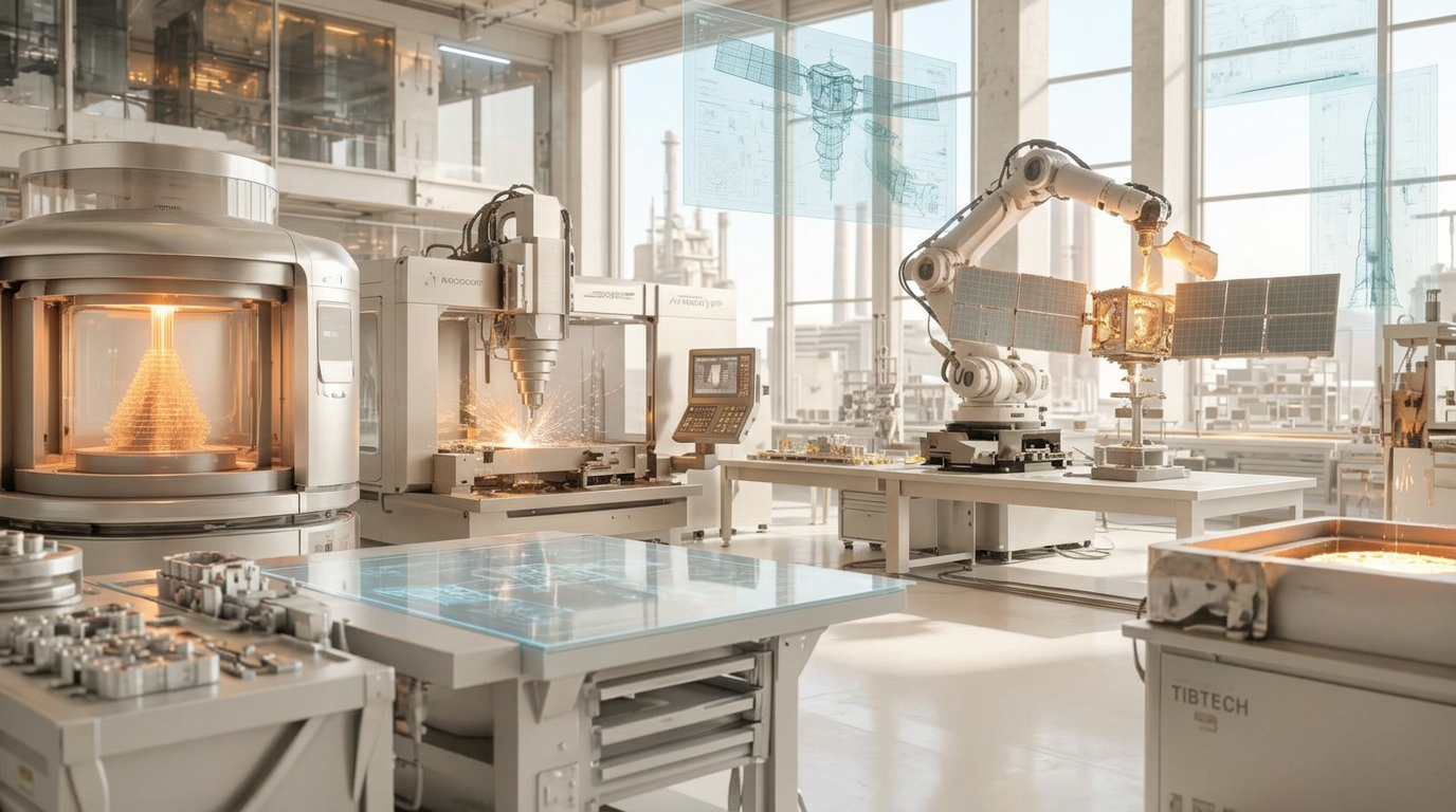 Bright invention foundry with 3D printer, CNC mill and robot arm